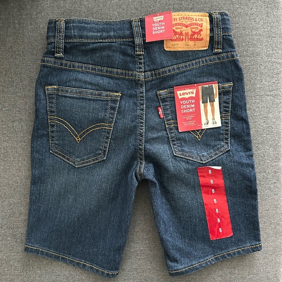 Children’s Boy Levi's Denim and Tan Shorts NEW - Picture 9 of 11